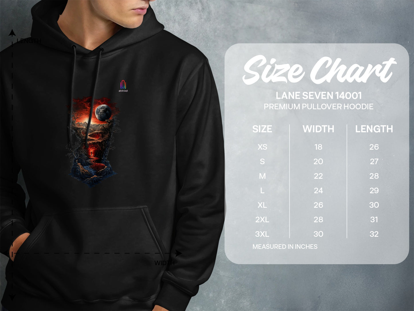 Premium Pullover Hoodie with Artistic Galaxy Design product type