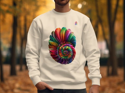 Vibrant Abstract Spiral Design on Stylish Sweatshirt product type