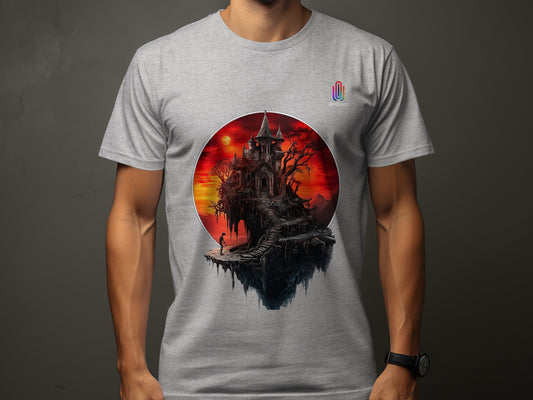 Spooky Haunted Mansion Art Graphic Design T-Shirt product type