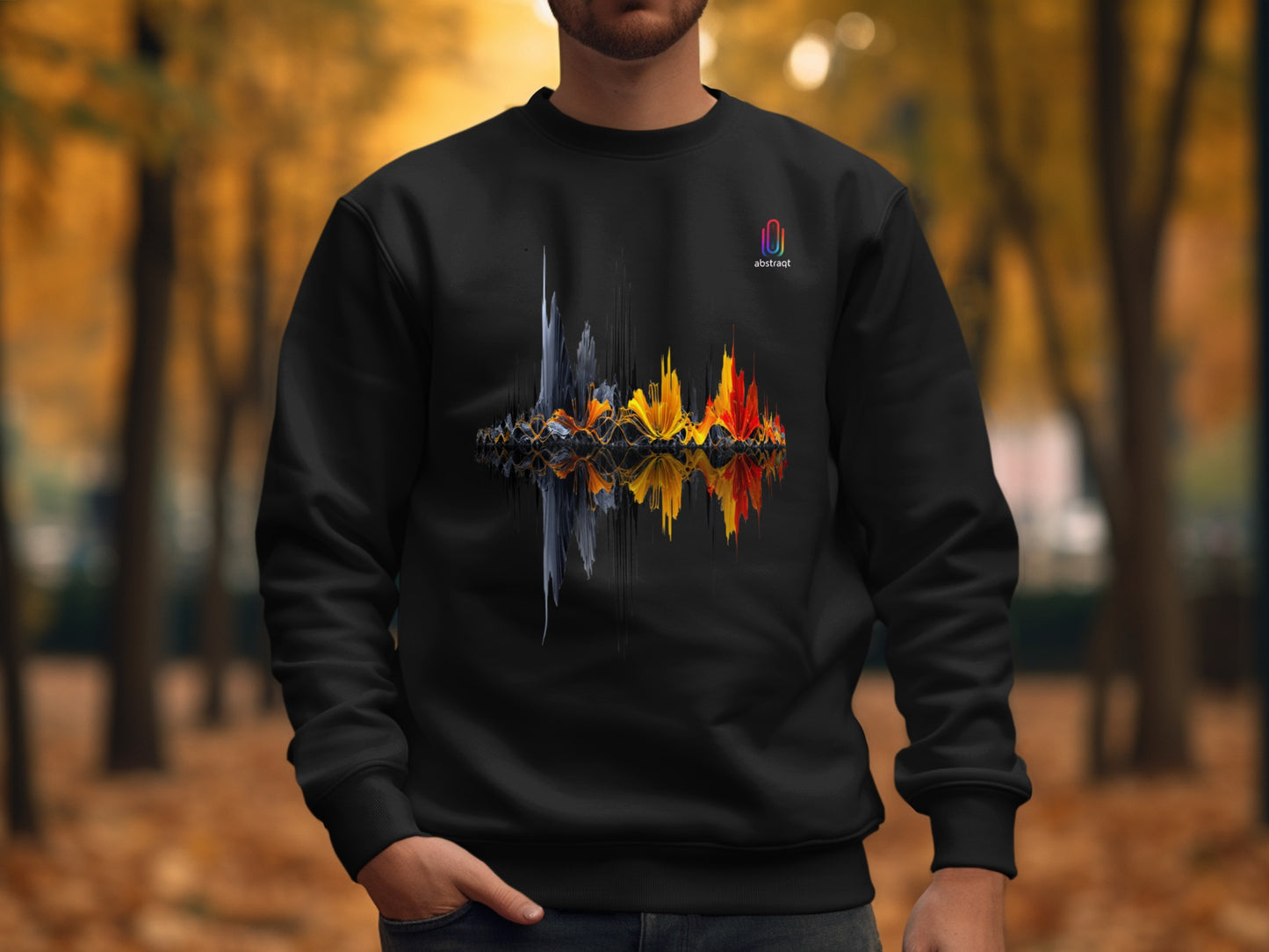 Vibrant Abstract Sound Wave Design Sweatshirt product type