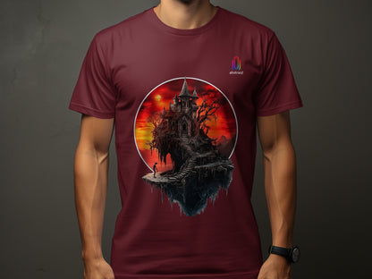 Haunted House on Floating Island Graphic T-Shirt product