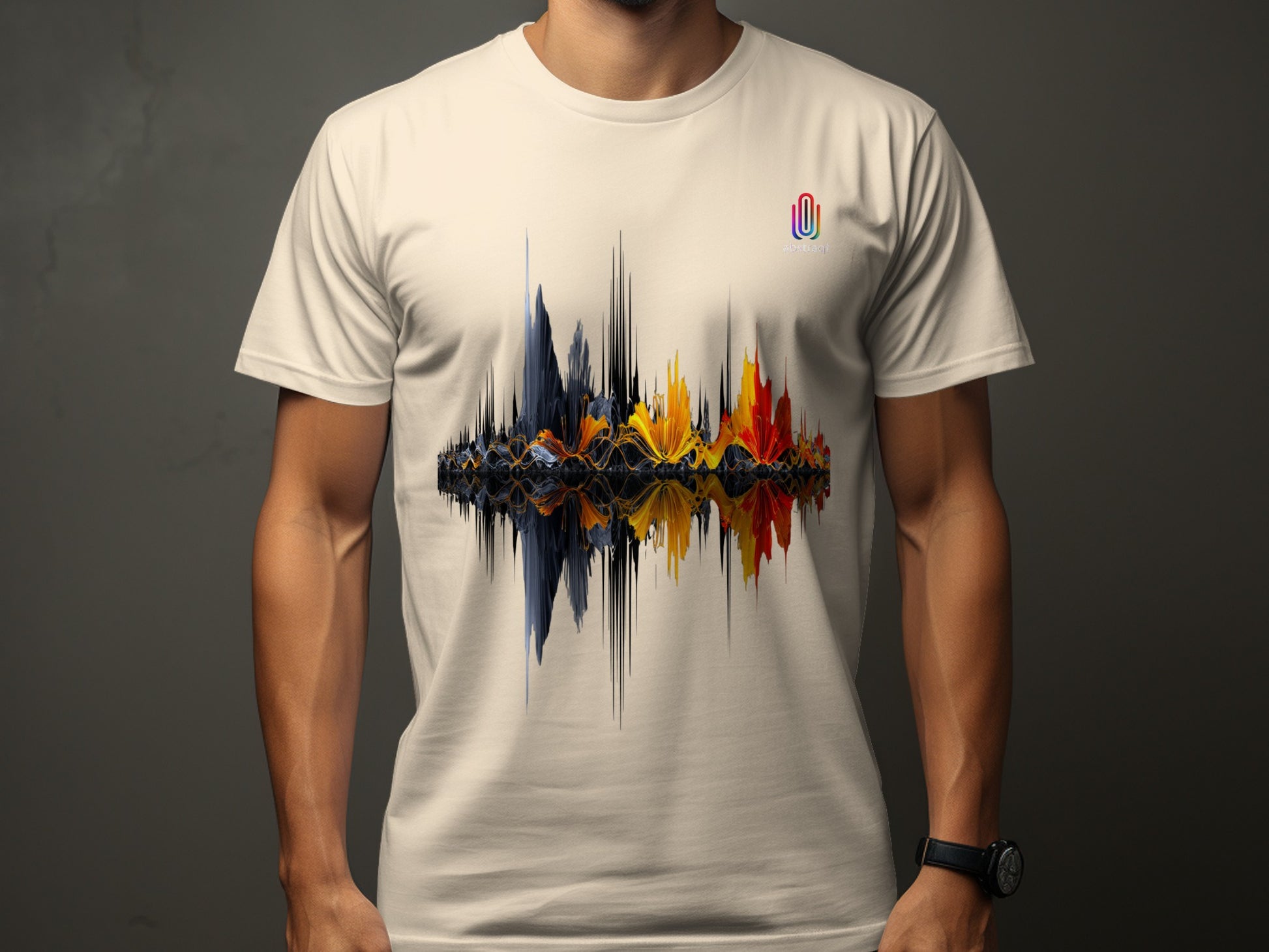Abstract Soundwave Graphic Tee Unique Art product