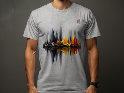 Graphic Sound Wave Abstract Design T shirt product type