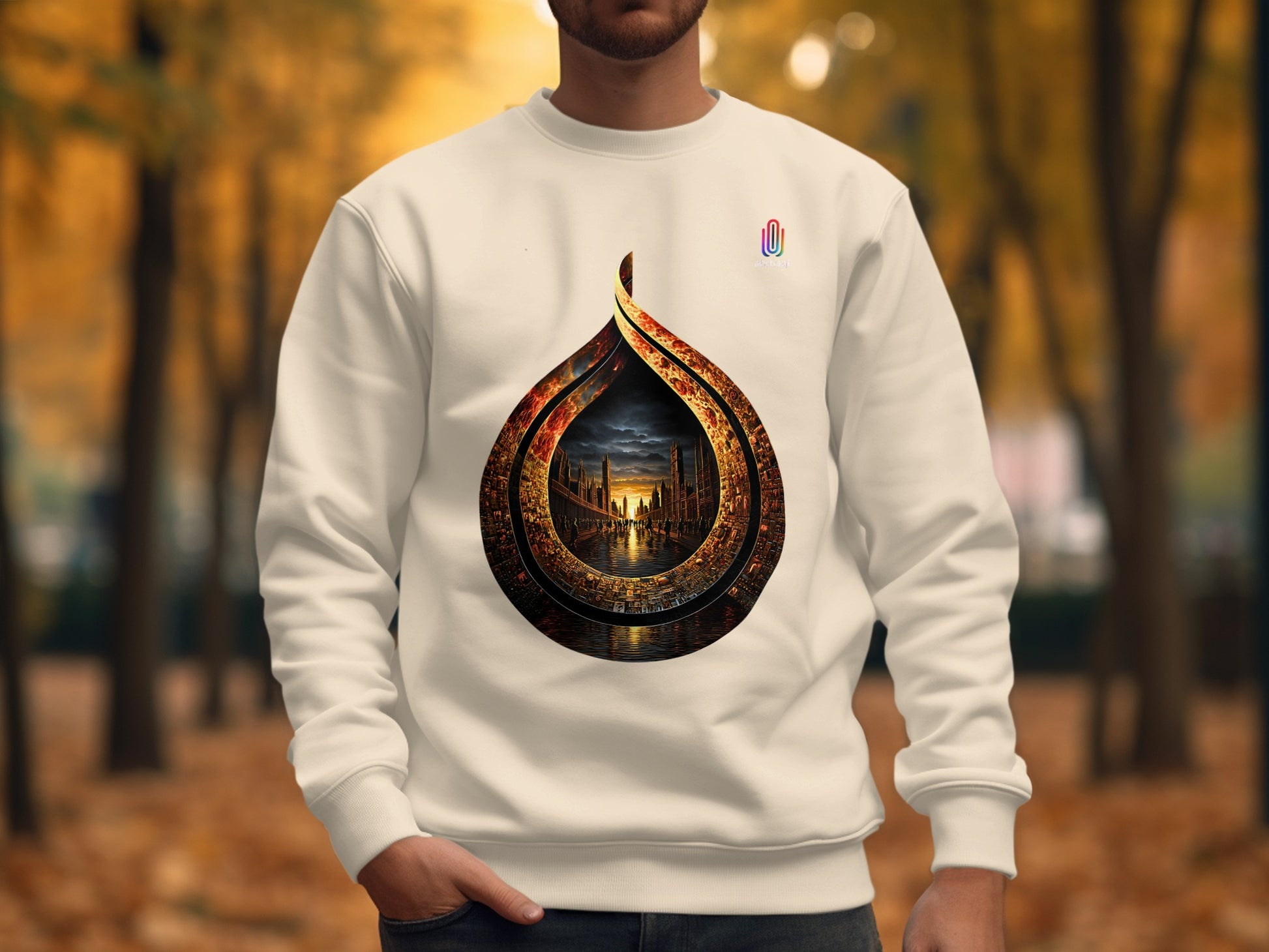 Artistic Autumn Themed Men's Casual Sweatshirt product