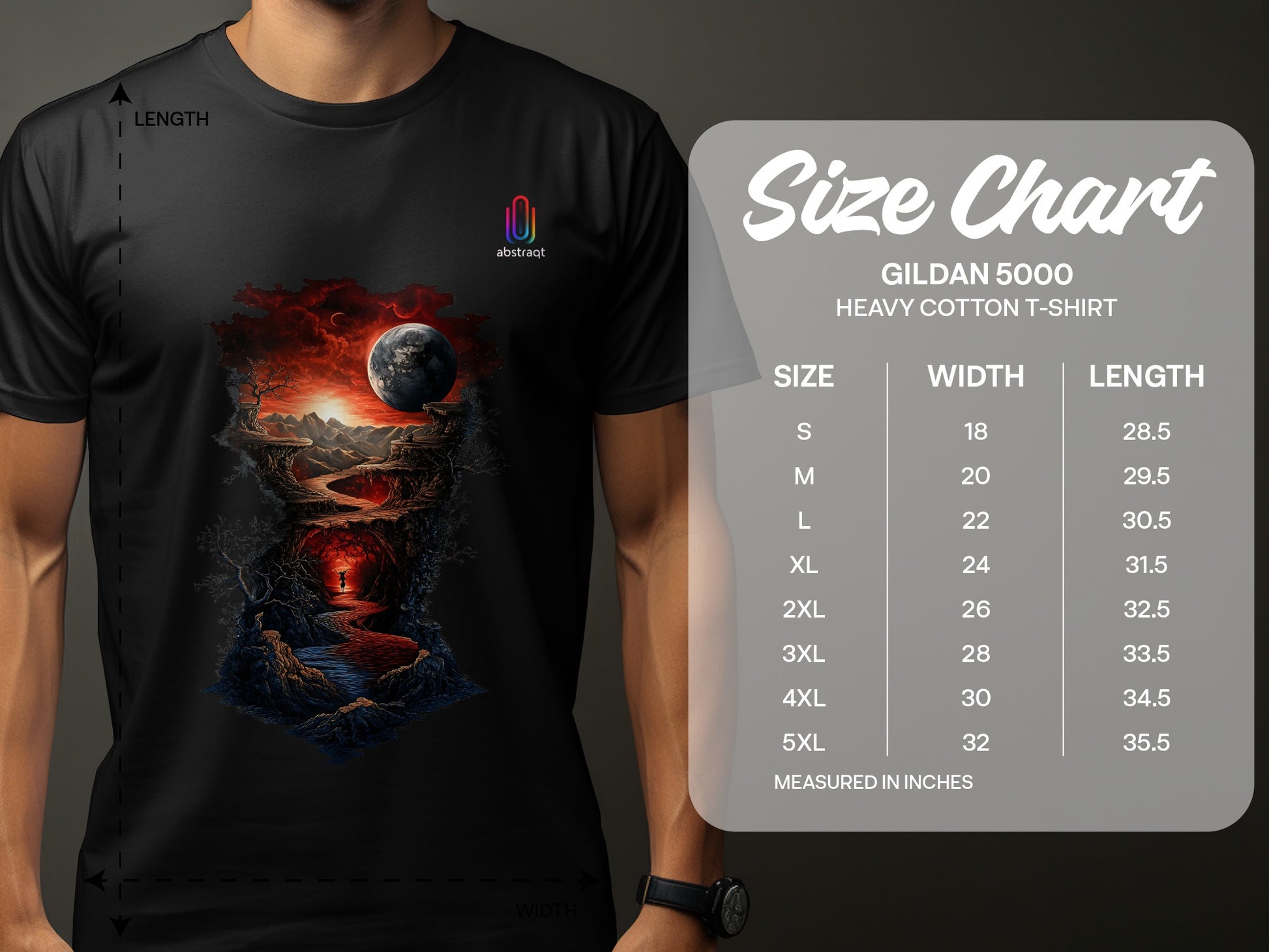 Space and Nature Fusion Printed Design T-shirt product