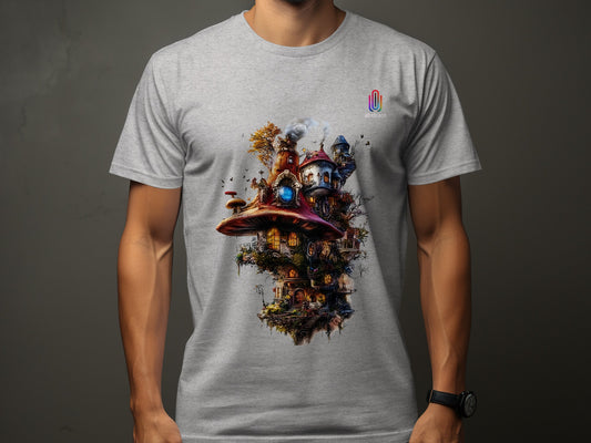 Whimsical Fantasy Mushroom House T-Shirt product type