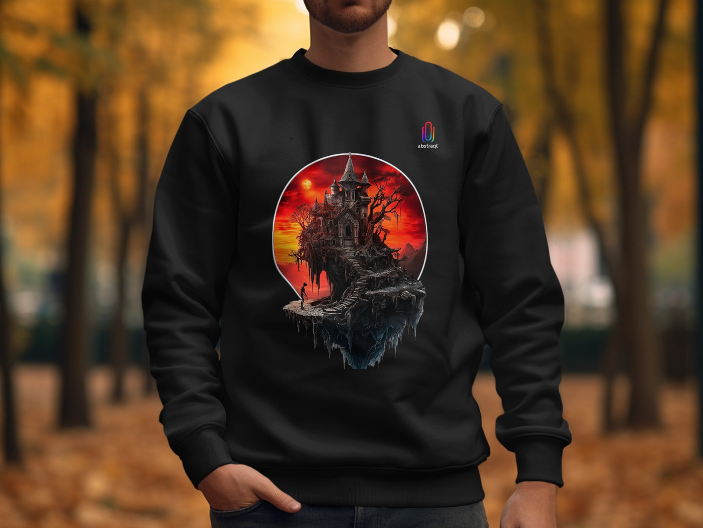 Haunted Mansion Design on Black Sweatshirt product