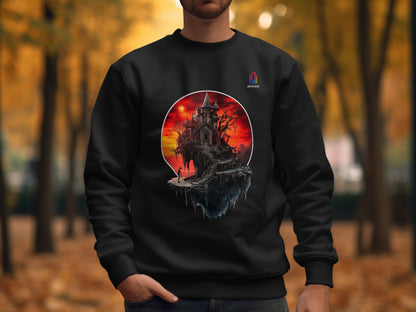 Haunted Mansion Design on Black Sweatshirt product