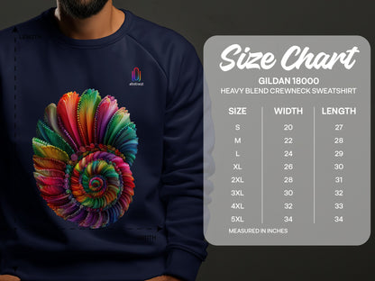 Vibrant Digital Art Gildan Crewneck Sweatshirt product type