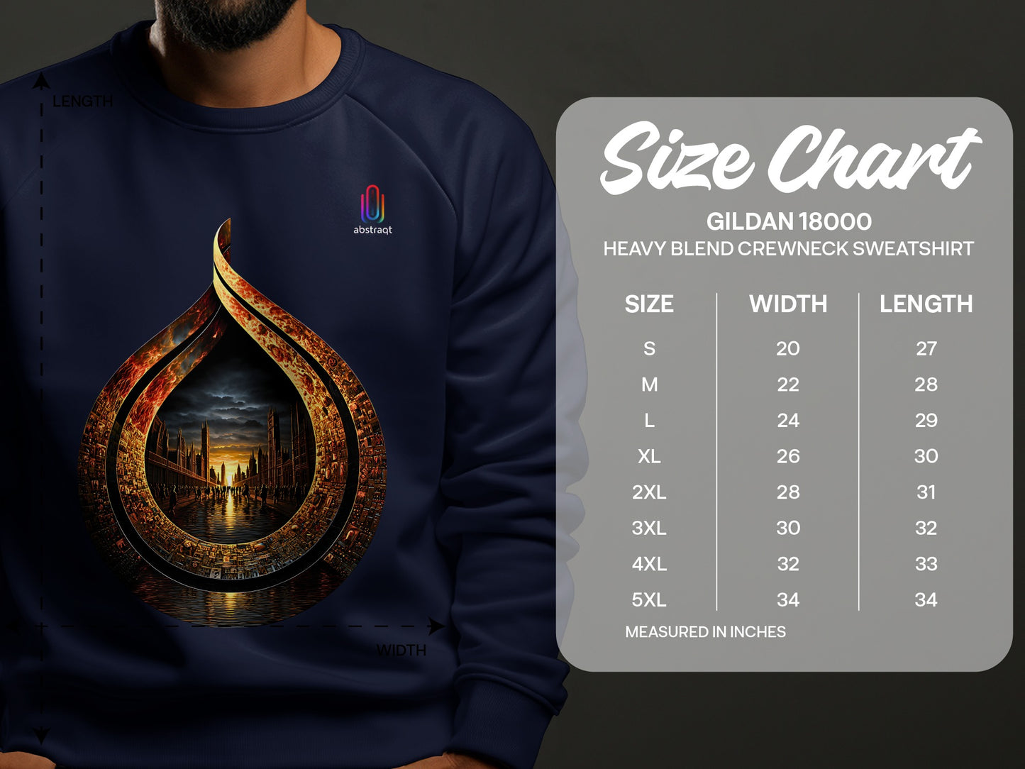 Stunning Cityscape Design on Navy Sweatshirt product