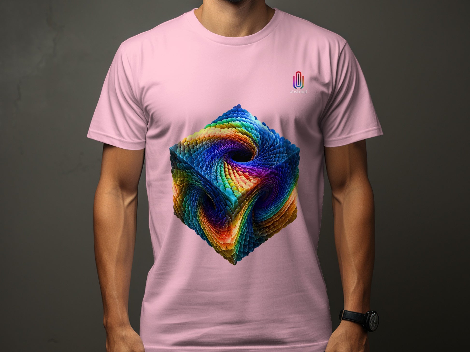 Vibrant Colorful Geometric Swirl Design T-shirt product