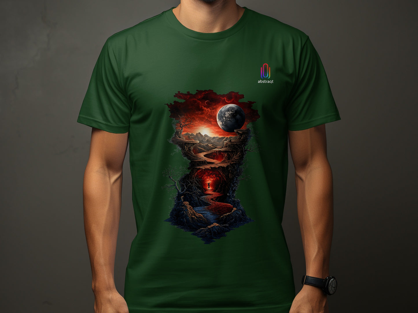 Abstract Sci-Fi Landscape Art Graphic T-shirt product type