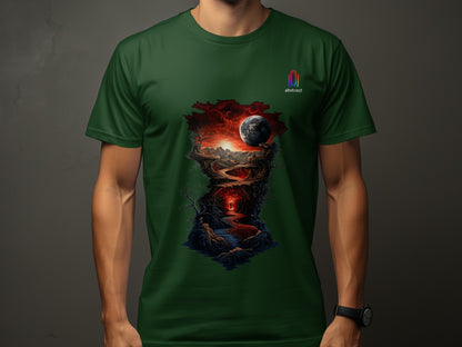 Abstract Sci-Fi Landscape Art Graphic T-shirt product type