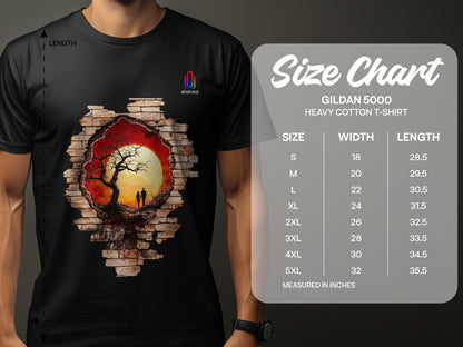 Creative Sunset Tree Design T-shirt men women product type