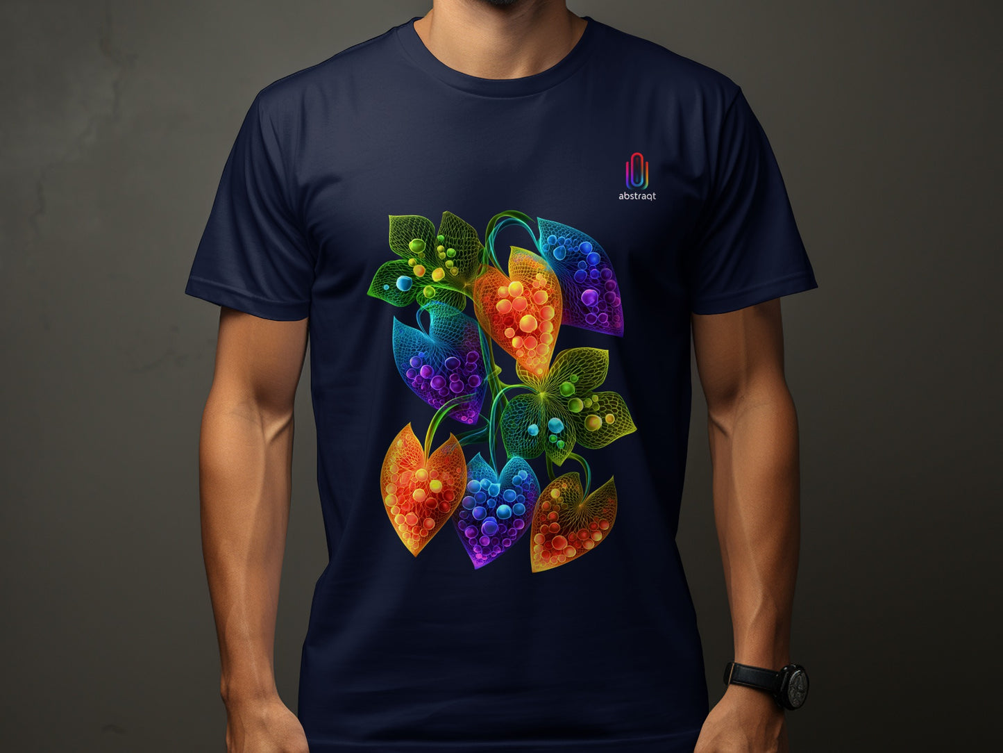 Vivid Colorful Leaves Design Men's T-shirt product
