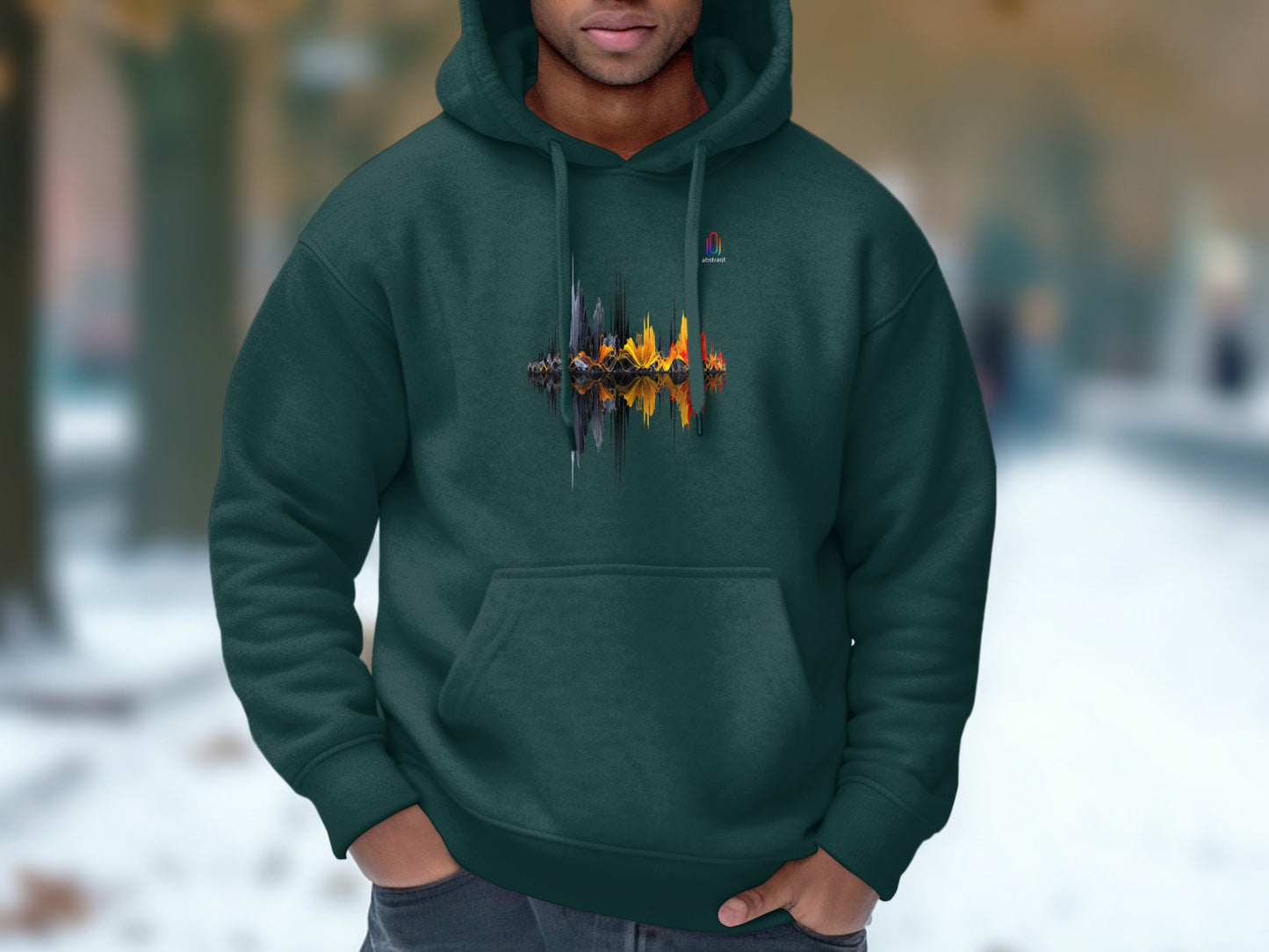 Abstract Soundwave Green Hoodie product type
