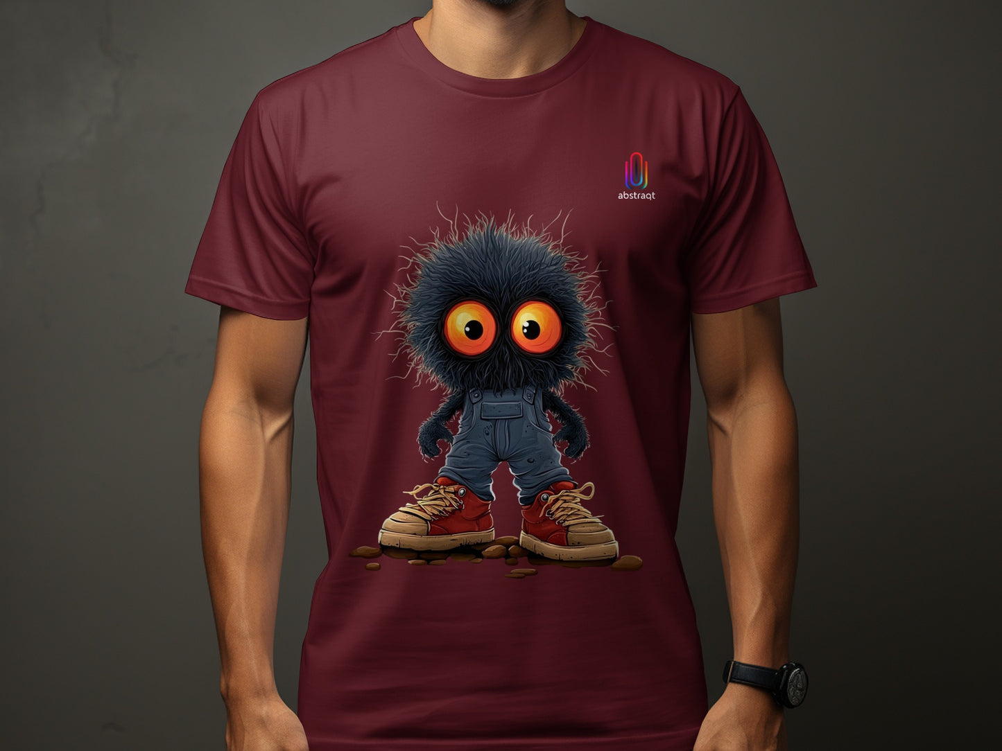 Funny Fuzzy Monster Design Graphic T-shirt product type