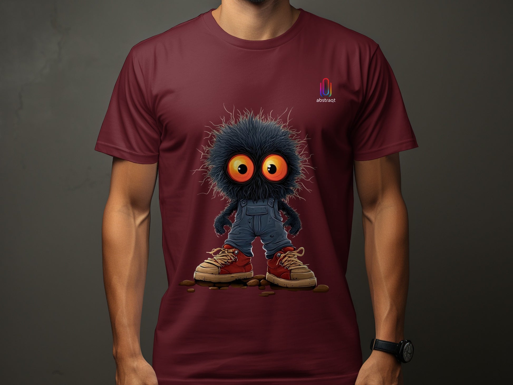 Funny Fuzzy Monster Design Graphic T-shirt product type