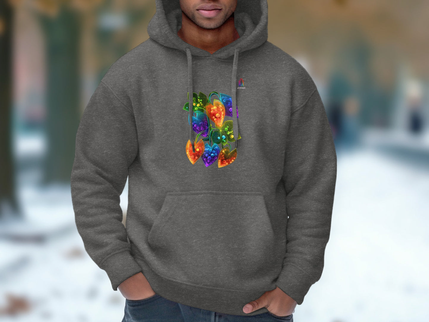 Colorful Geometric Shapes Design Warm Hoodie product
