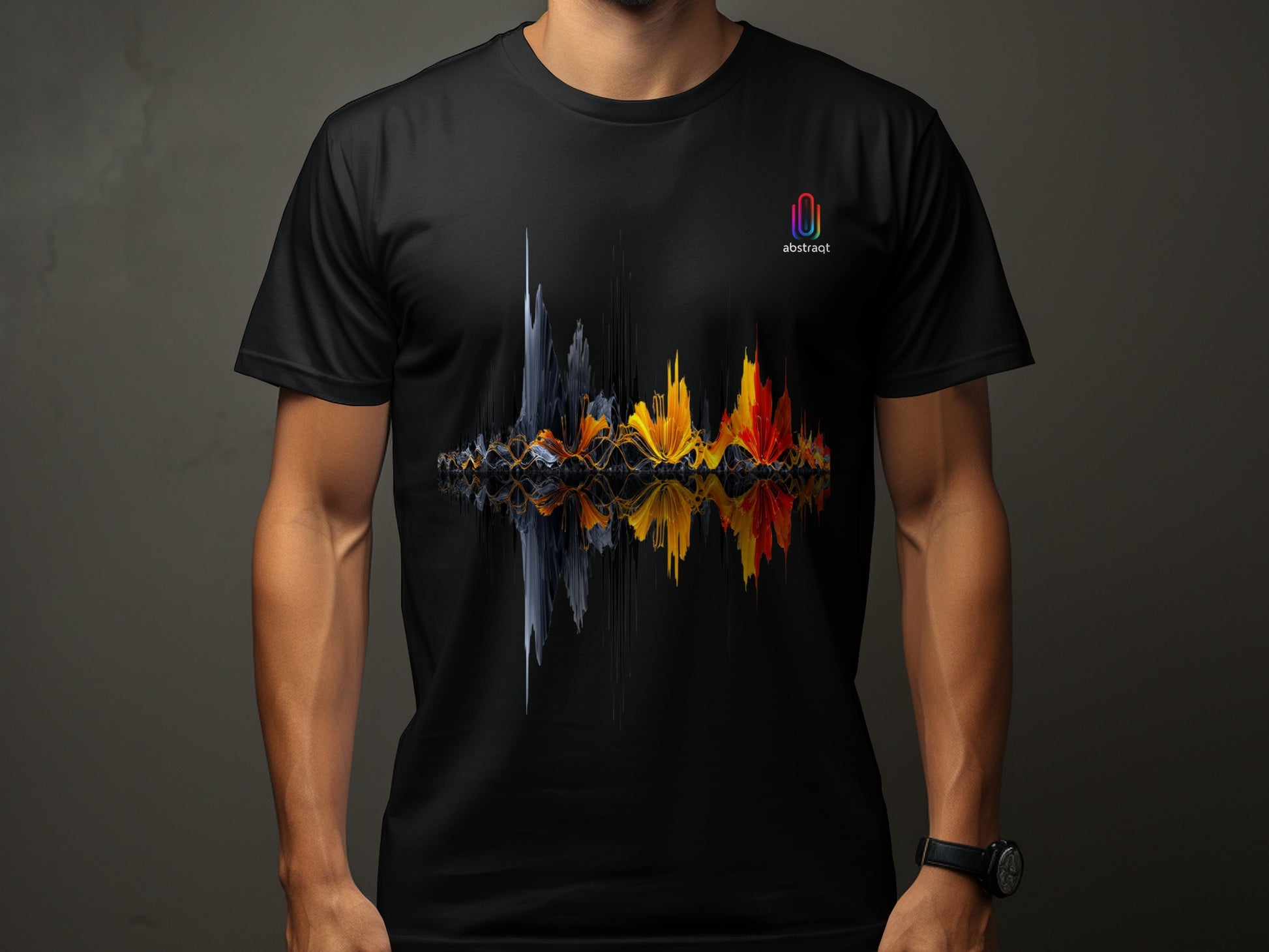 Abstract Soundwave Graphic Design T-Shirt product
