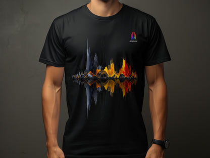 Abstract Soundwave Graphic Design T-Shirt product