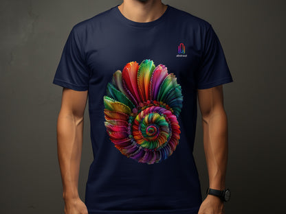 Colorful Abstract Spiral Design Art T-Shirt product type