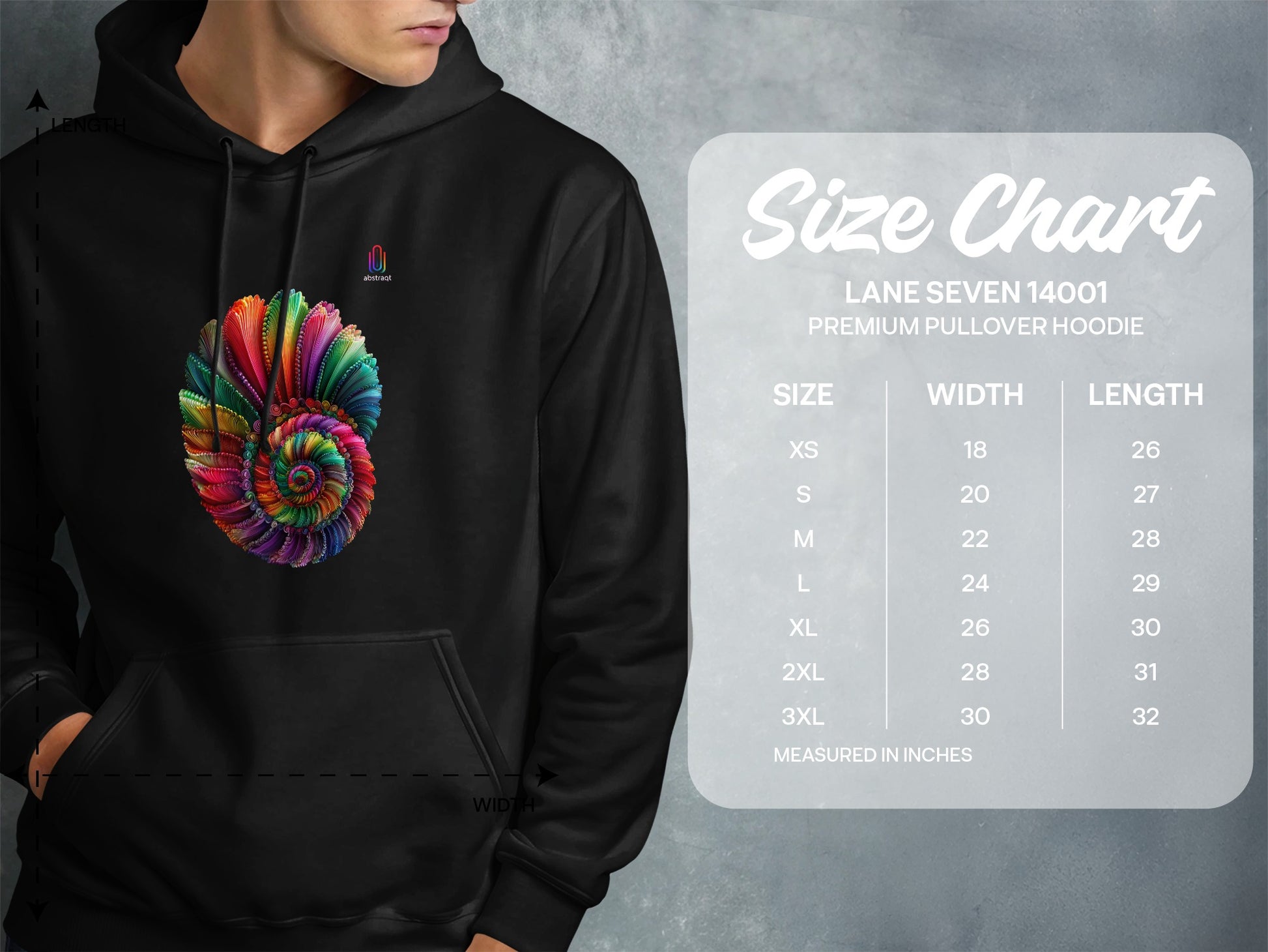 Vibrant Nautilus Design Premium Pullover Hoodie product