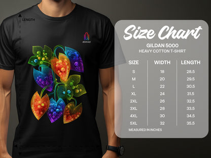 Abstract Glowing Leaves Heavy Cotton T-shirt product