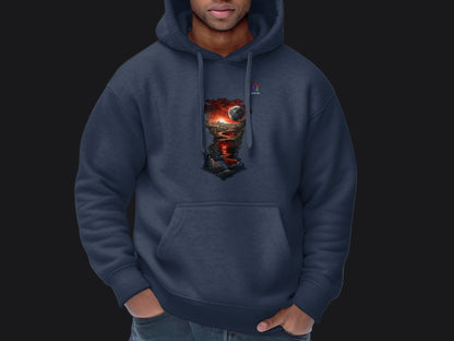 Cool Dark Blue Hoodie with Striking Graphic product type
