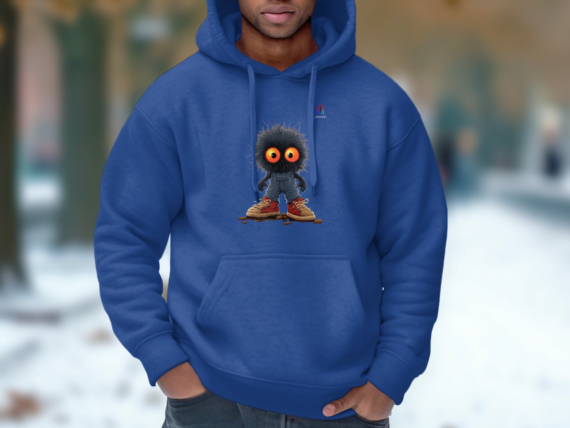 Adorable Cartoon Character Blue Hoodie product