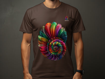 Colorful Abstract Spiral Design T-shirt male product type
