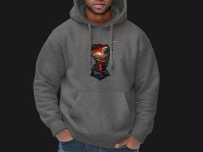 Unique Graphic Dark Grey Hoodie product type