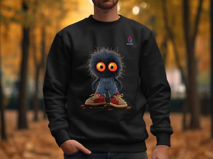 Cute Fluffy Monster with Big Orange Eyes Sweatshirt product