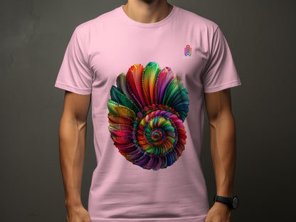 Colorful Spiral Pattern Pink Shirt product