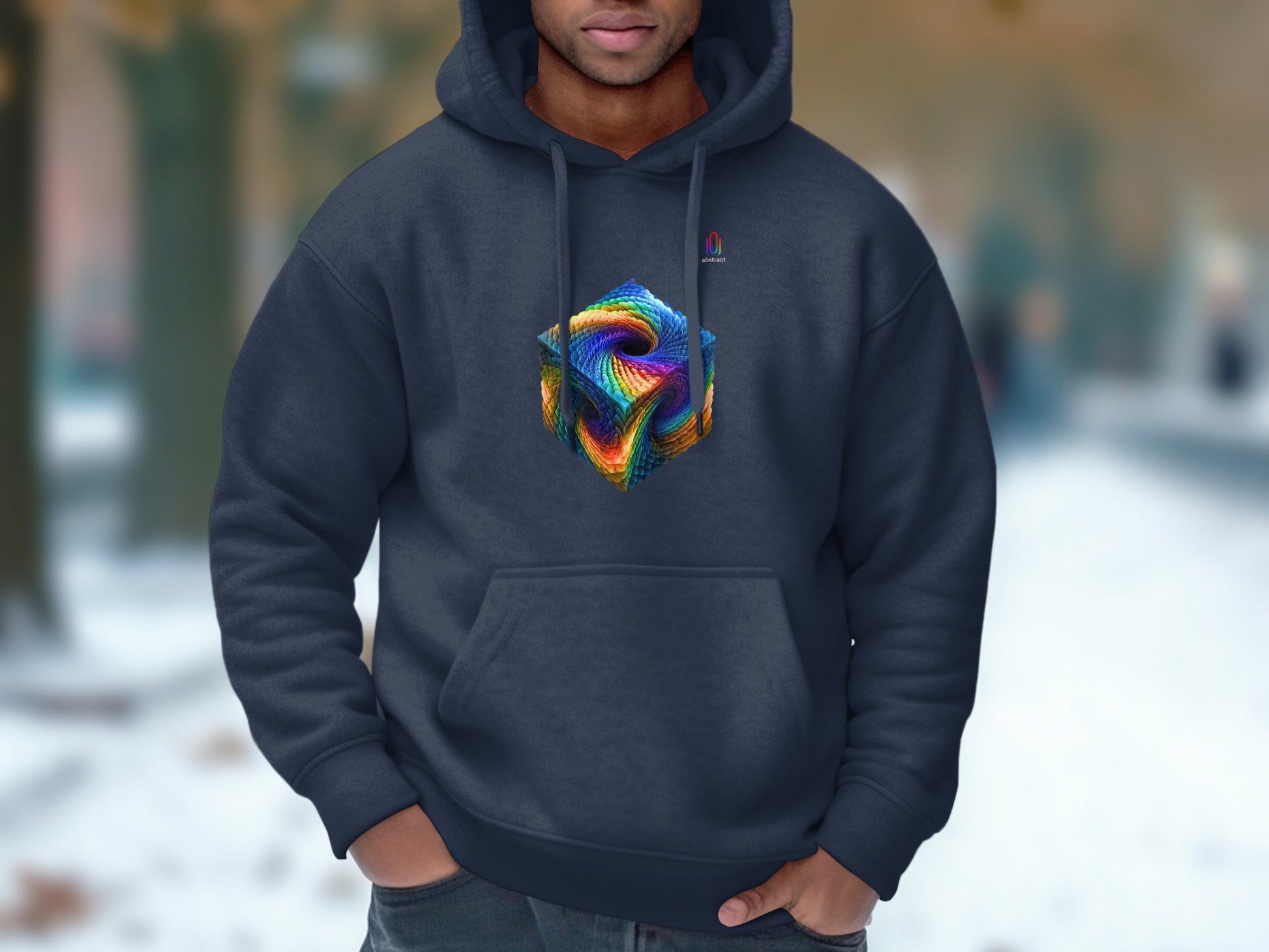 Vibrant Geometric Pattern on Comfortable Hoodie product