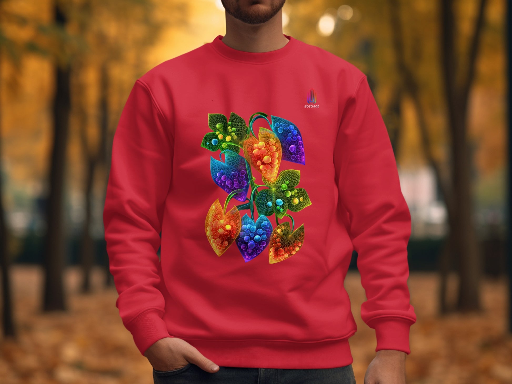 Vibrant Autumn-Themed Graphic Sweatshirt product type