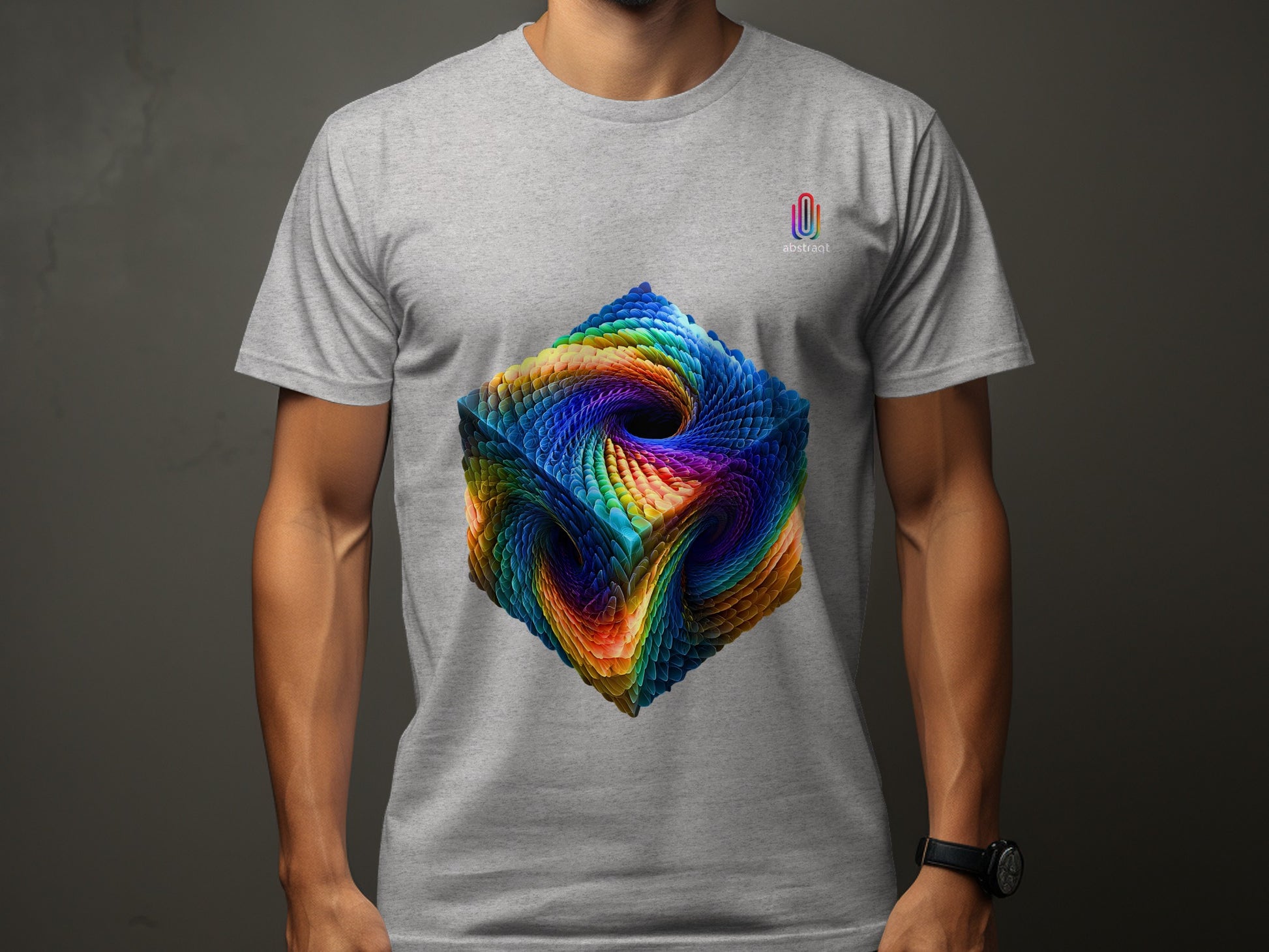 Vivid Multicolor Geometric Art Men's T-Shirt product