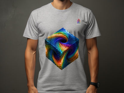 Vivid Multicolor Geometric Art Men's T-Shirt product
