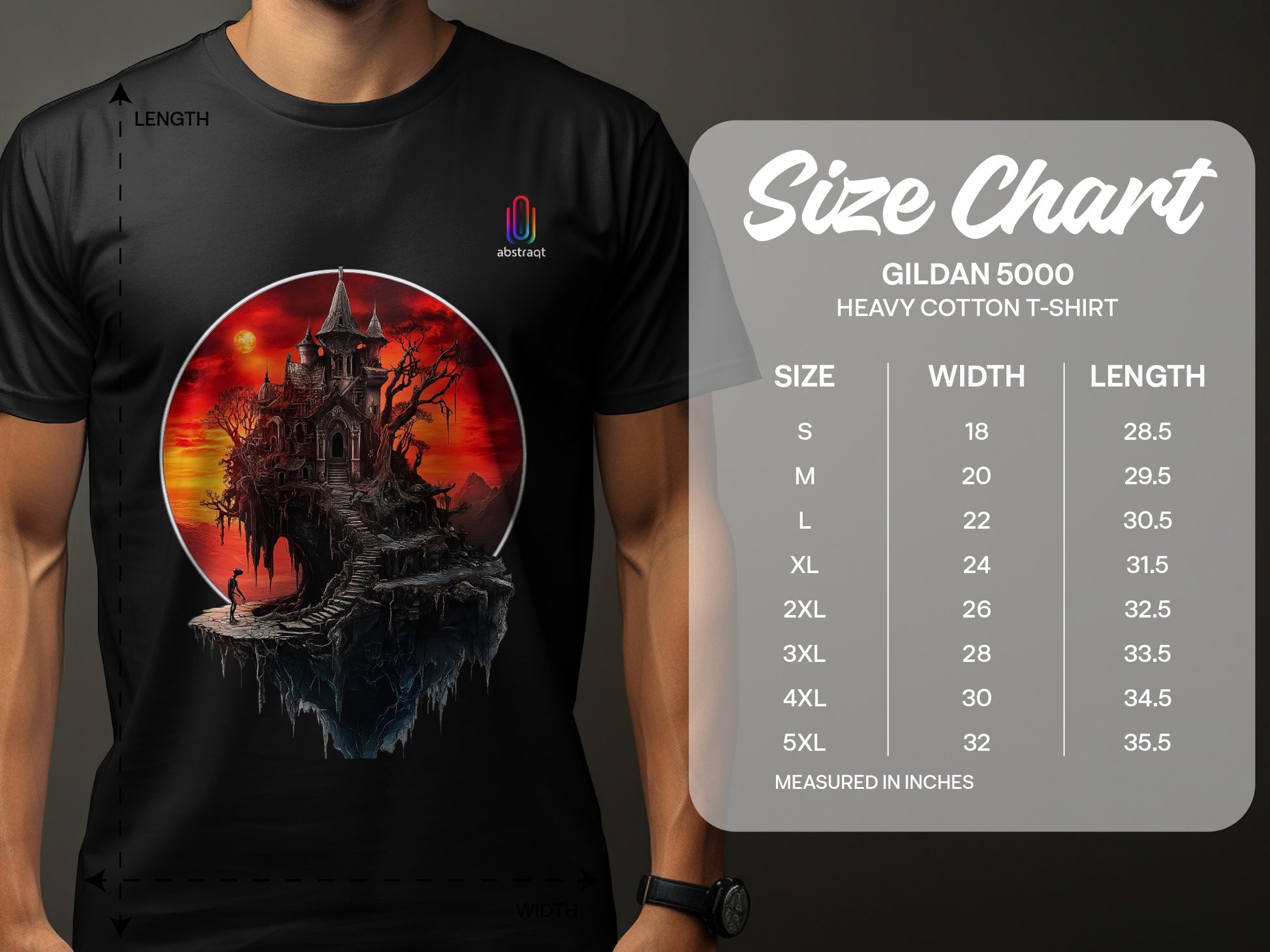 Haunted Castle on Cliff Graphic T-Shirt product type
