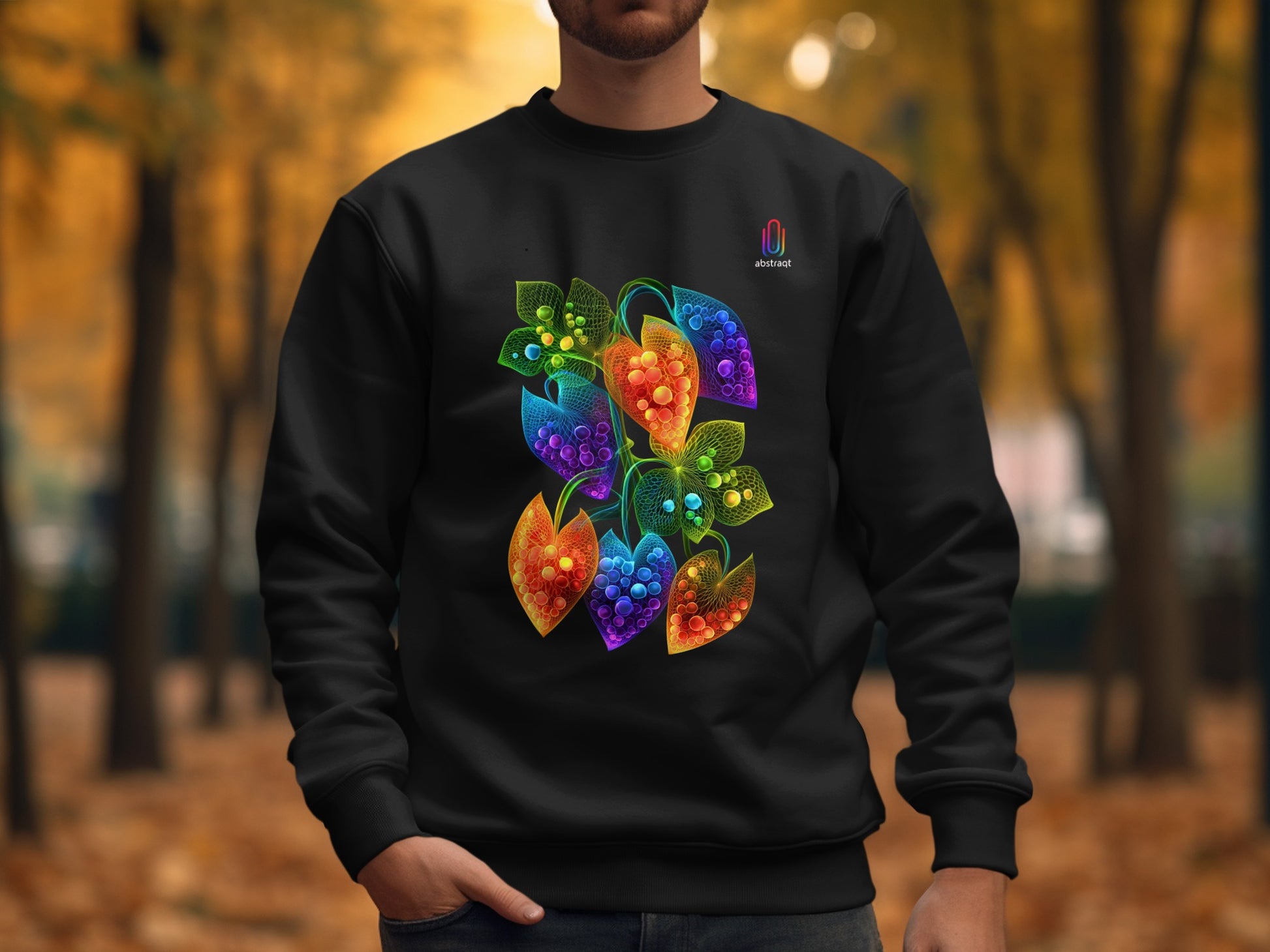 Colorful Vibrant Autumn Tree Design Graphic product