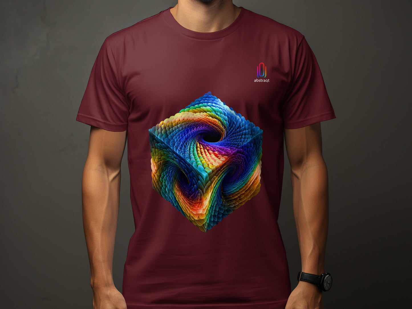 Colorful Cube Design Graphic Men's T-Shirt product type