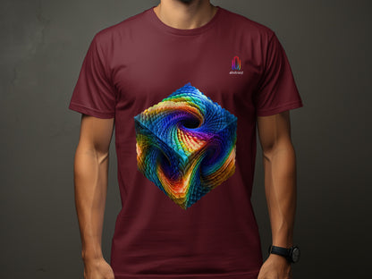 Colorful Cube Design Graphic Men's T-Shirt product type