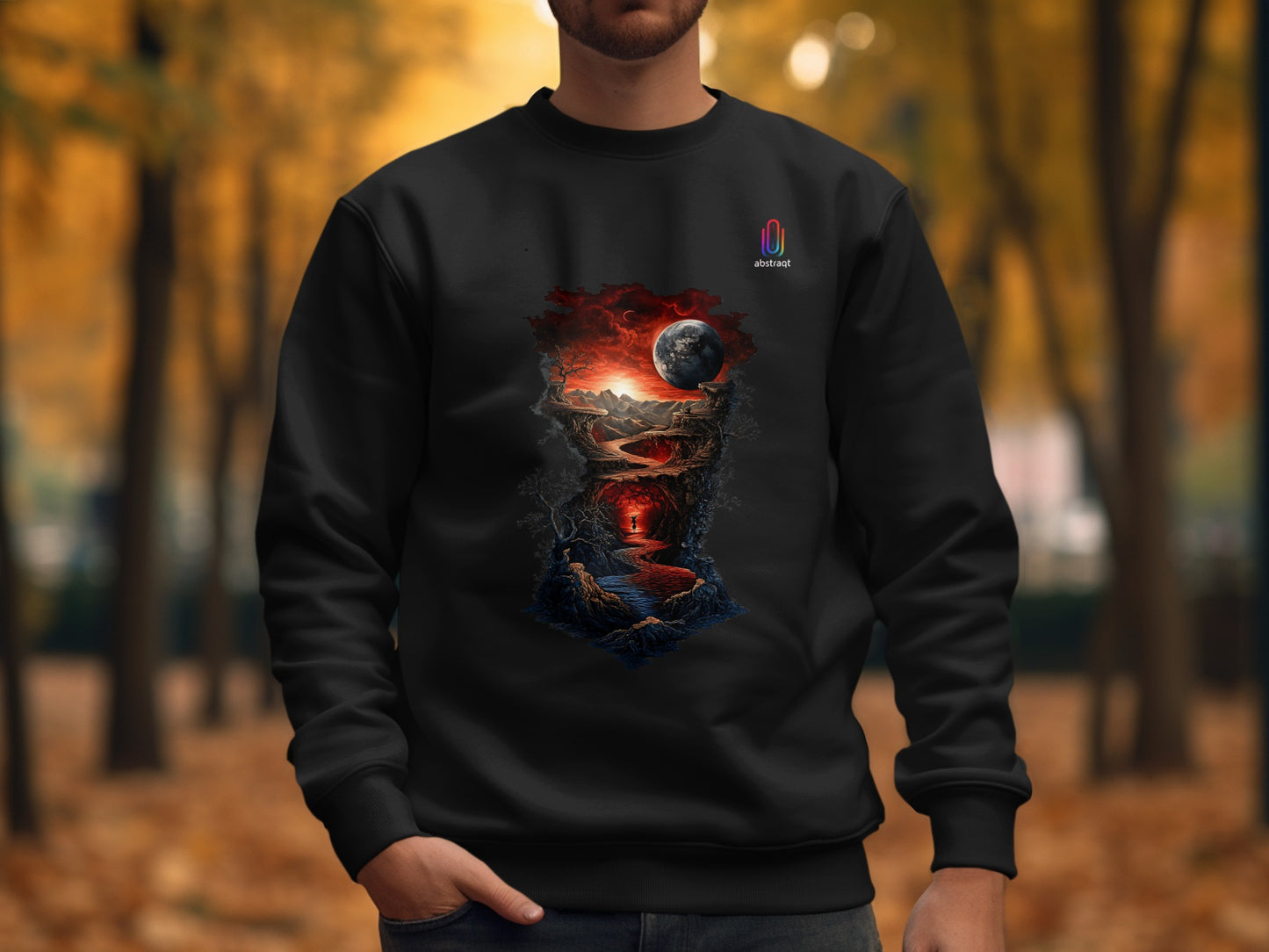 Scenic Night Landscape Print Sweatshirt product type