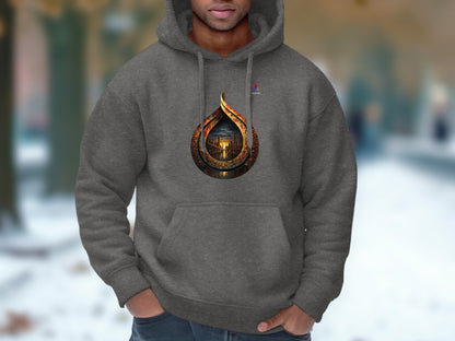 Flame Emblem Graphic on Grey Hoodie product