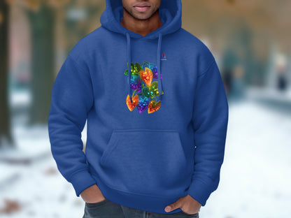 Colorful Abstract Pattern Blue Hoodie product