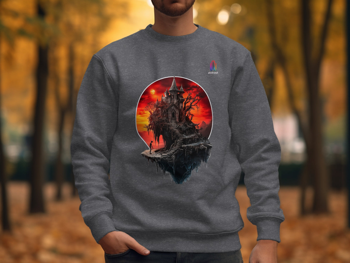 Haunted House Artwork Design Sweatshirt product