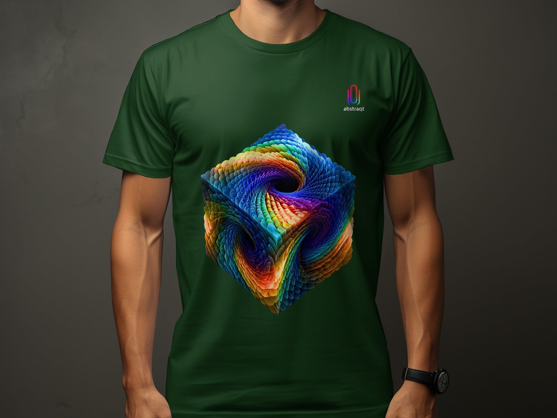 Vivid Multicolor Geometric Design T-shirt product type