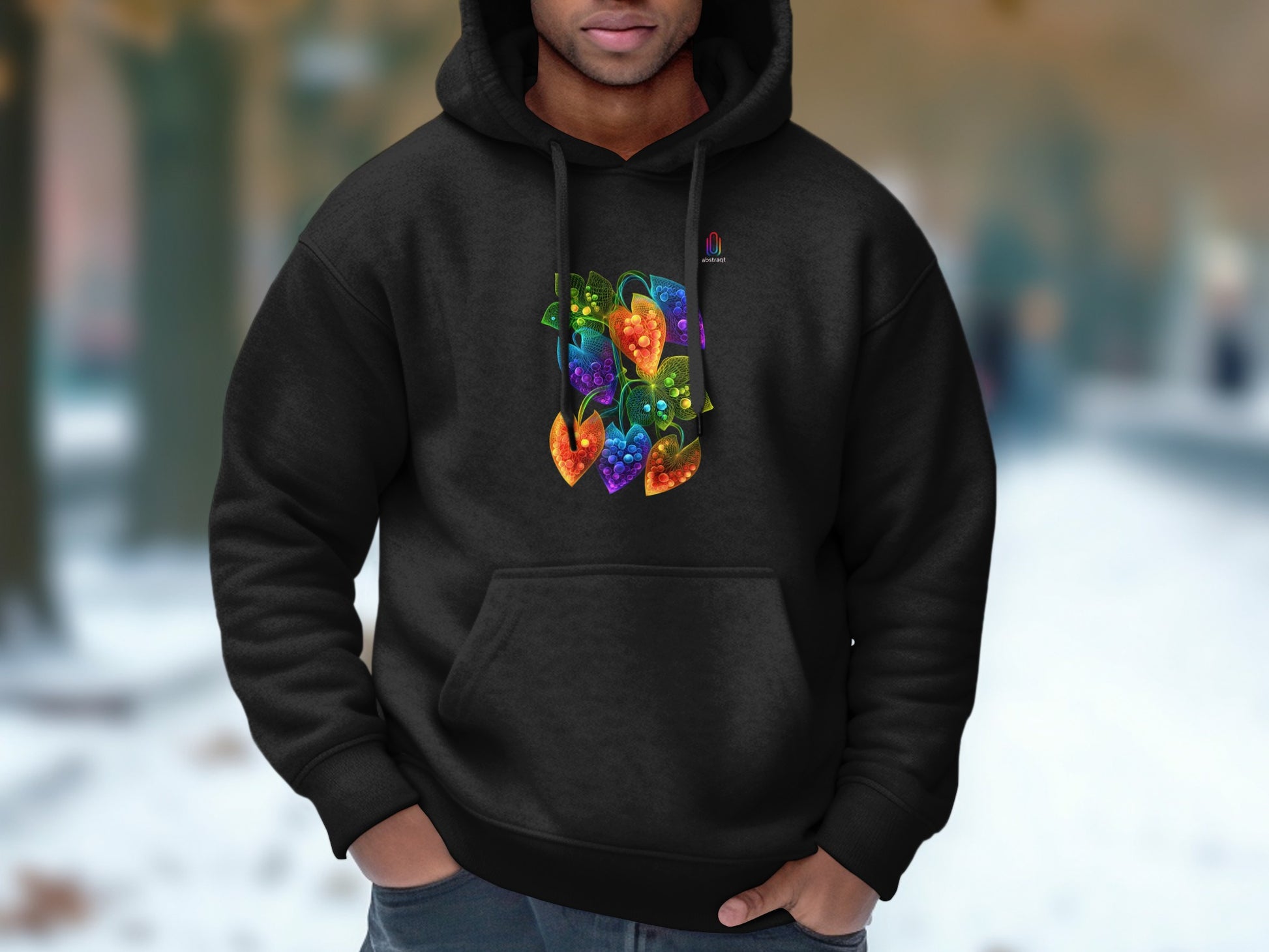 Colorful Abstract Hoodie with Unique Design product type
