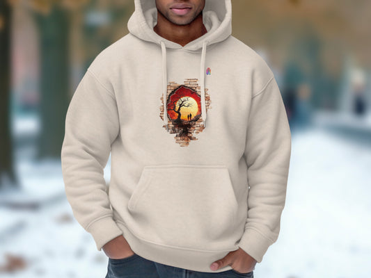 Scenic Nature Wall Art Design Hooded Sweatshirt product