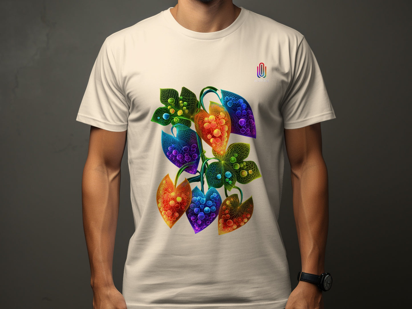 Colorful Abstract Floral Design T Shirt Product